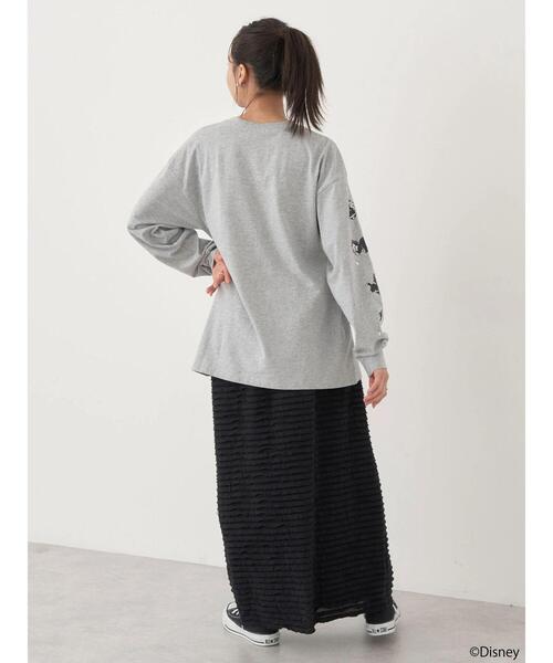 Disney/袖プリントフィガロロンT