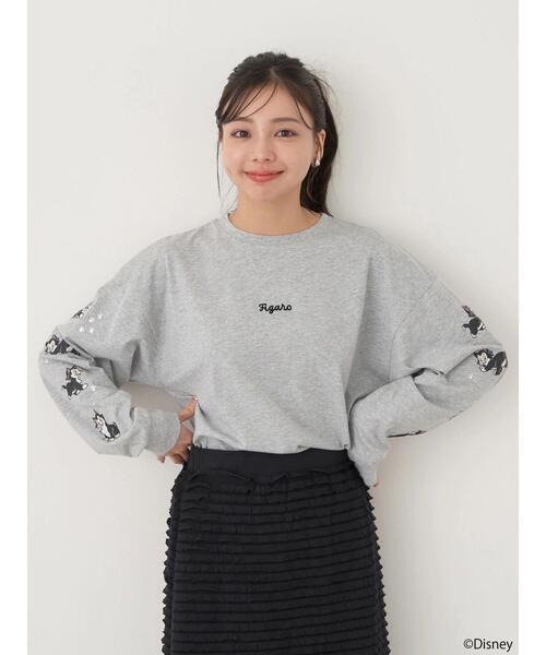 Disney/袖プリントフィガロロンT