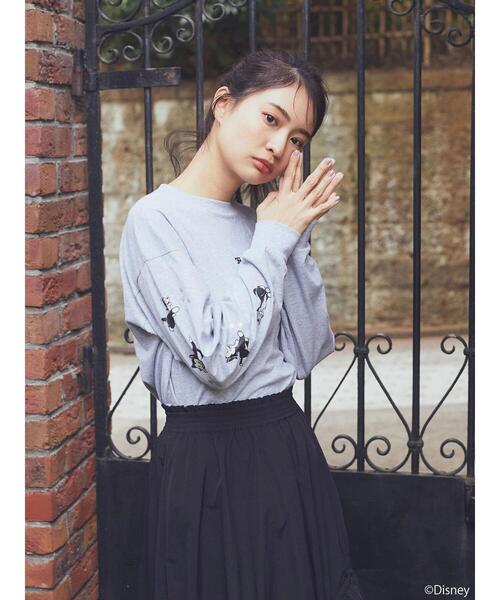 Disney/袖プリントフィガロロンT