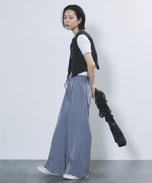 ベスト ジレ Firsthand/ファーストハンド Reポリエステル ギャザーショートジレ / ベスト レディース Firsthand ベスト ジレ Firsthand/ファーストハンド Re