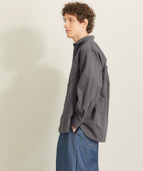 coca（coca）（コカ）の「撥水/ナイロンワッシャーシャツ（シャツ/ブラウス・メンズ・チャコール/ブラック・M/L/XL）」の4枚目の写真
