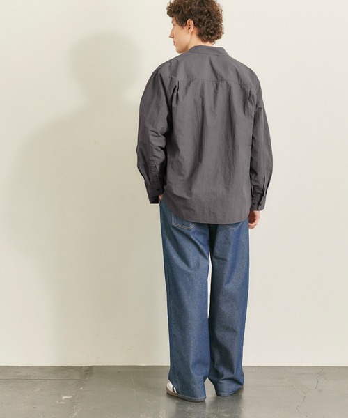 coca（coca）（コカ）の「撥水/ナイロンワッシャーシャツ（シャツ/ブラウス・メンズ・チャコール/ブラック・M/L/XL）」の5枚目の写真