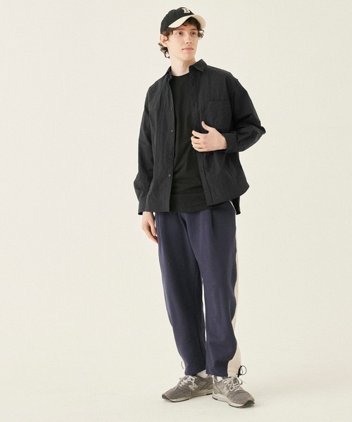 coca（coca）（コカ）の「撥水/ナイロンワッシャーシャツ（シャツ/ブラウス・メンズ・チャコール/ブラック・M/L/XL）」の7枚目の写真