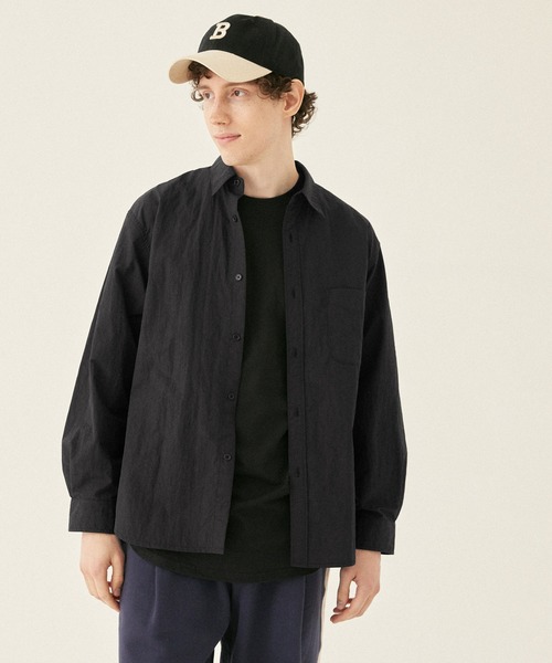 coca（coca）（コカ）の「撥水/ナイロンワッシャーシャツ（シャツ/ブラウス・メンズ・チャコール/ブラック・M/L/XL）」の8枚目の写真