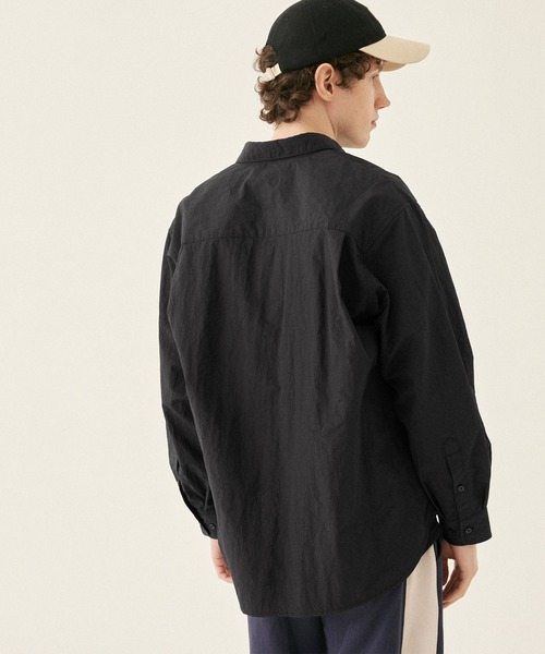 coca（coca）（コカ）の「撥水/ナイロンワッシャーシャツ（シャツ/ブラウス・メンズ・チャコール/ブラック・M/L/XL）」の10枚目の写真