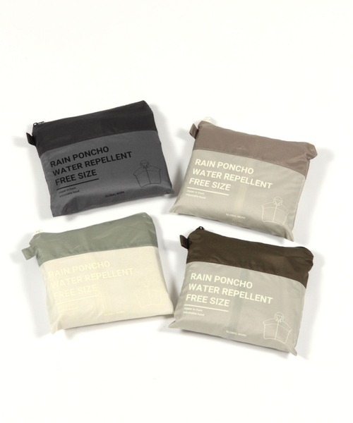 GLOBAL WORK（グローバルワーク）の「バイカラーレインポンチョ/986915（レインコート/ポンチョ・レディース・ミント/ベージュ/カーキ/チャコールグレー・FREE）」の13枚目の写真