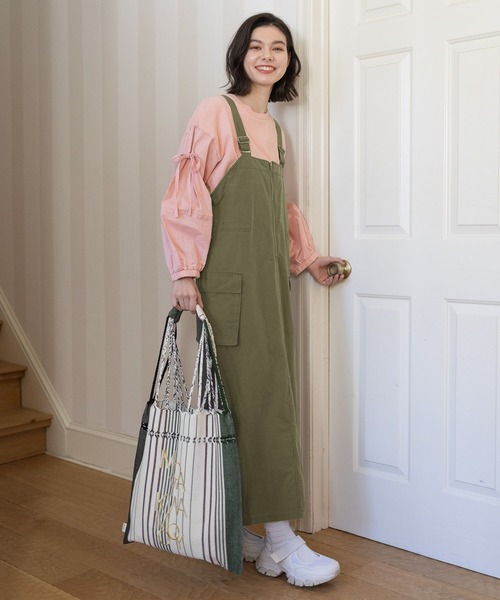 niko and...（ニコアンド）の「オリジナル透かしハンモックトートバッグ（トートバッグ・レディース・グレー/ブラック/ベージュ/オレンジ/その他1/ピンク・FREE）」の10枚目の写真