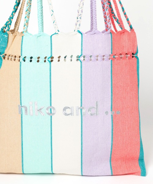 niko and...（ニコアンド）の「オリジナル透かしハンモックトートバッグ（トートバッグ・レディース・グレー/ブラック/ベージュ/オレンジ/その他1/ピンク・FREE）」の9枚目の写真