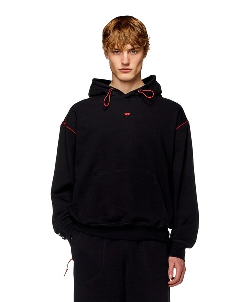【✨新品DIESELロゴ】Lサイズ スウェット　セットアップ　ブラック パーカー ブラック（黒）系 DIESEL(ディーゼル) セットアップ(メンズ) - 海外