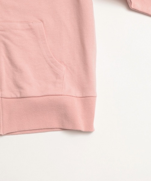 and D. petit main（アンドディープティマイン）の「ミニ裏毛ZIPパーカー（Tシャツ/カットソー・キッズ・トップグレー/ブラック/ライトピンク/オートミール・110cm/100cm/90cm/130cm/120cm）」の10枚目の写真