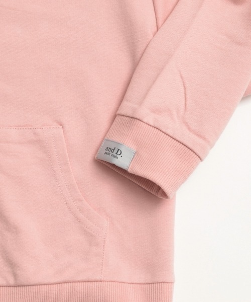 and D. petit main（アンドディープティマイン）の「ミニ裏毛ZIPパーカー（Tシャツ/カットソー・キッズ・トップグレー/ブラック/ライトピンク/オートミール・110cm/100cm/90cm/130cm/120cm）」の11枚目の写真