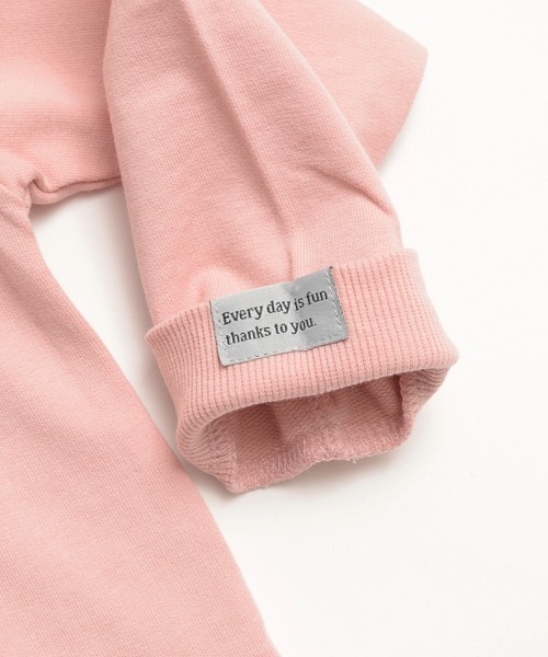 and D. petit main（アンドディープティマイン）の「ミニ裏毛ZIPパーカー（Tシャツ/カットソー・キッズ・トップグレー/ブラック/ライトピンク/オートミール・110cm/100cm/90cm/130cm/120cm）」の12枚目の写真