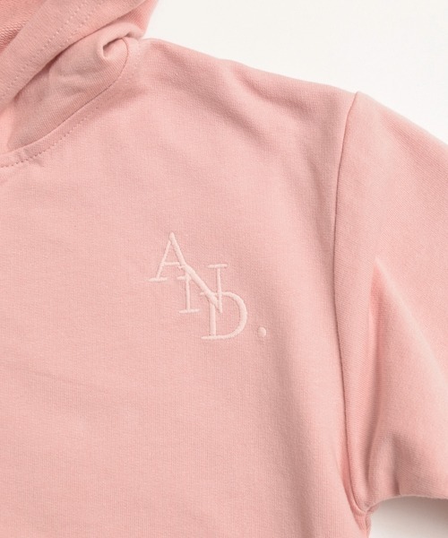 and D. petit main（アンドディープティマイン）の「ミニ裏毛ZIPパーカー（Tシャツ/カットソー・キッズ・トップグレー/ブラック/ライトピンク/オートミール・110cm/100cm/90cm/130cm/120cm）」の13枚目の写真