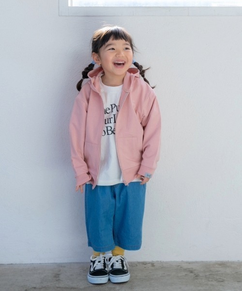 and D. petit main（アンドディープティマイン）の「ミニ裏毛ZIPパーカー（Tシャツ/カットソー・キッズ・トップグレー/ブラック/ライトピンク/オートミール・110cm/100cm/90cm/130cm/120cm）」の19枚目の写真