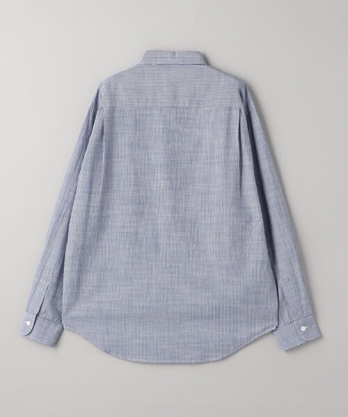 イウエンマトフ　ピンストライプオーバーシャツ　ユナイテッドアローズ tops-02511 ピンストライプ オーバー シャツ ホワイト ブラック