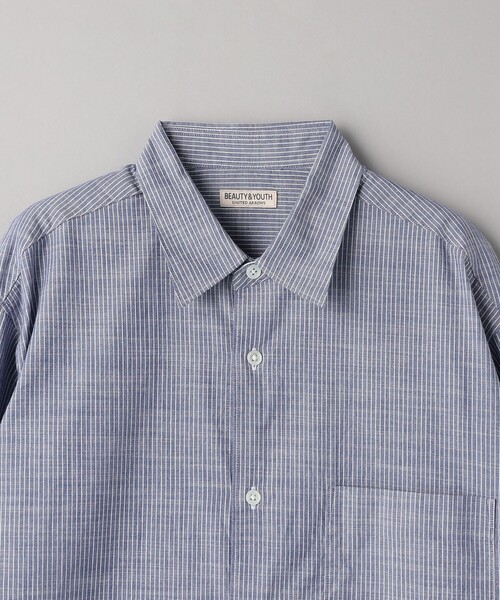 BEAUTY&YOUTH UNITED ARROWS(ビューティーアンドユースユナイテッドアローズ)の「ピンストライプ スラビー レギュラーフォルム テーパード シャツ(シャツ/ブラウス・メンズ・ケリー/コバルトブルー/ダークブラウン・S/M/L/XL)」の19枚目の写真