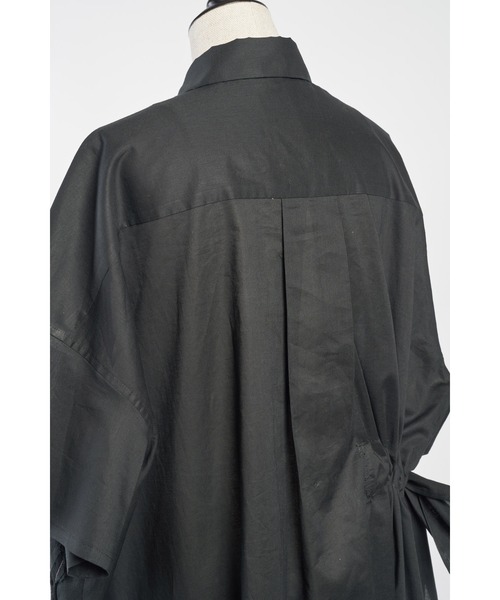 gomme(ゴム)の「テープエンブロ ライギャザブラウス(シャツワンピース・レディース・ブラック/ストライプ・MEDIUM)」の20枚目の写真