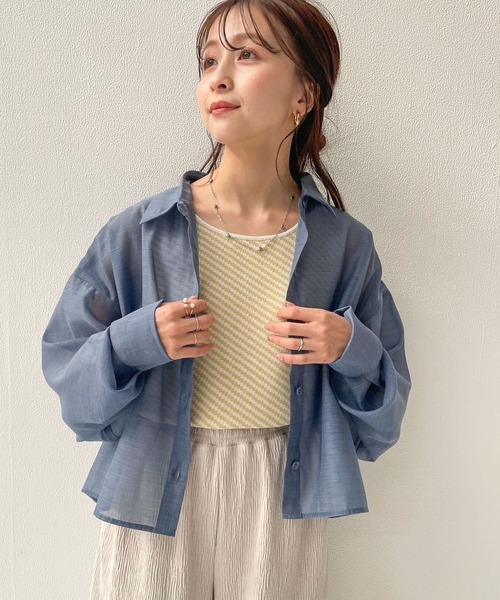 LOWRYS FARM（ローリーズファーム）の「ガラニットタンク　104784（Tシャツ/カットソー・レディース・ブラック/グリーン/ブラウン/アイボリー・FREE）」の8枚目の写真