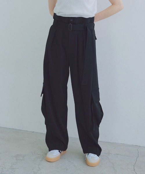 DRESSLAVE(ドレスレイブ)の「barrel work pants(バレルワークパンツ)(その他パンツ・レディース・ブラック/グレー・38)」の2枚目の写真