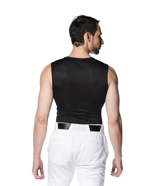 UNDER ARMOUR(アンダーアーマー)の「【使用禁止】UAヒートギアアーマー コンプレッション スリーブレス クルーネック シャツ(ベースボール/メンズ)(Tシャツ/カットソー・メンズ・ブラック・L/M)」の2枚目の写真