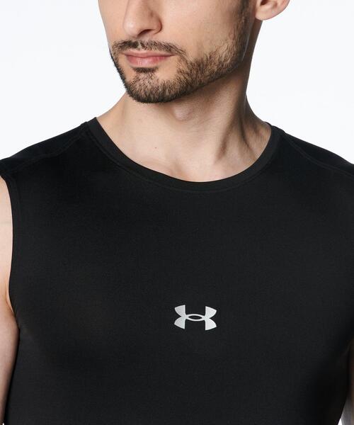 UNDER ARMOUR(アンダーアーマー)の「【使用禁止】UAヒートギアアーマー コンプレッション スリーブレス クルーネック シャツ(ベースボール/メンズ)(Tシャツ/カットソー・メンズ・ブラック・L/M)」の4枚目の写真