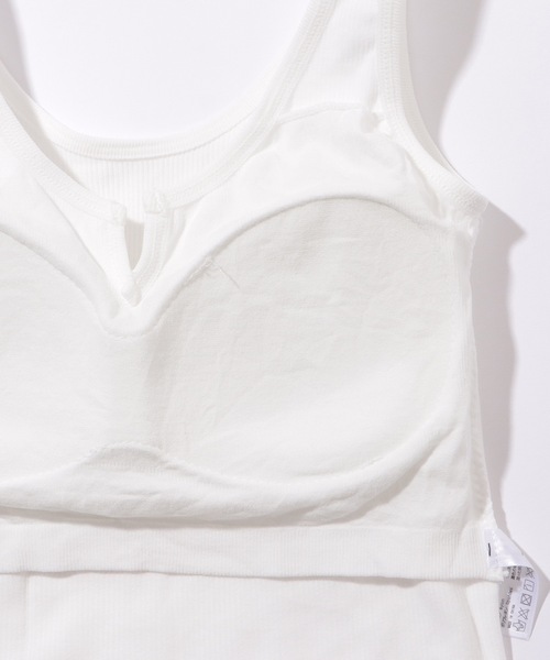 Lace Ladies(レースレディース)の「キーネック クロップド リブ カップ付き タンクトップ(タンクトップ・レディース・ミント/グレー/ブラック/ホワイト・FREE)」の17枚目の写真
