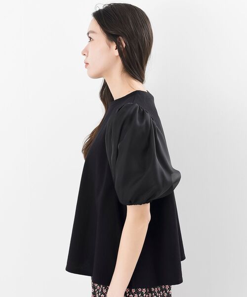 rps(アールピーエス)の「オーガンジーパフスリーブ半袖Tee(Tシャツ/カットソー・レディース・オフホワイト/ブラック・フリー)」の7枚目の写真