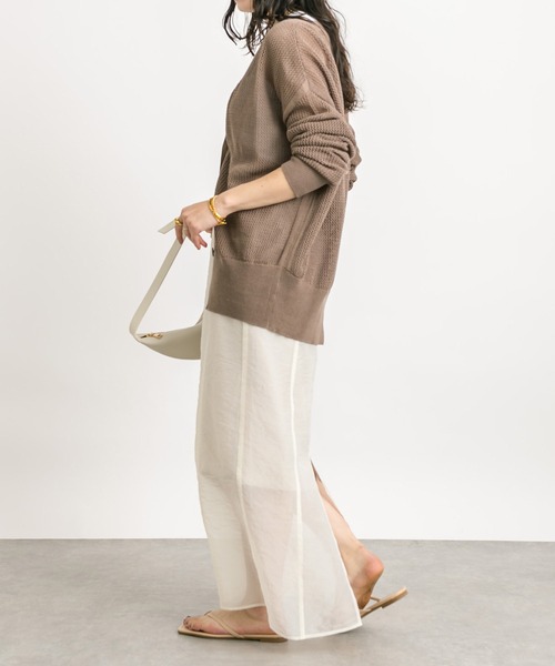 RIVE DROITE（リヴドロワ）の「メッシュニットカーディガン（カーディガン/ボレロ・レディース・ホワイト/モカ/ネイビー・FREE）」の14枚目の写真