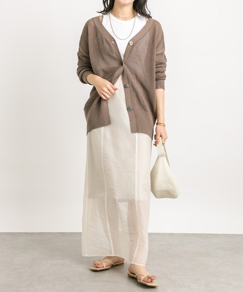 RIVE DROITE（リヴドロワ）の「メッシュニットカーディガン（カーディガン/ボレロ・レディース・ホワイト/モカ/ネイビー・FREE）」の13枚目の写真