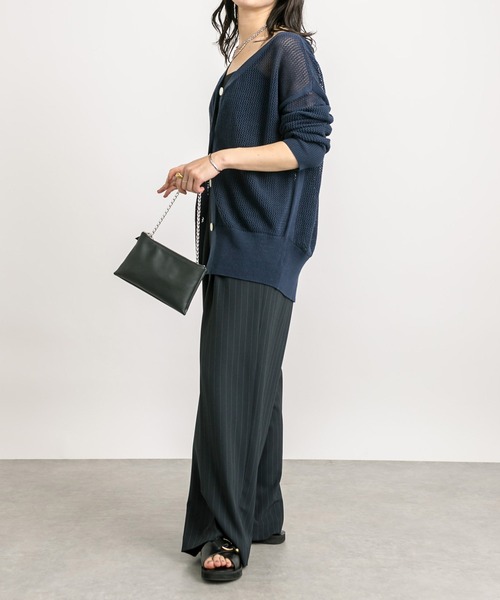 RIVE DROITE（リヴドロワ）の「メッシュニットカーディガン（カーディガン/ボレロ・レディース・ホワイト/モカ/ネイビー・FREE）」の22枚目の写真