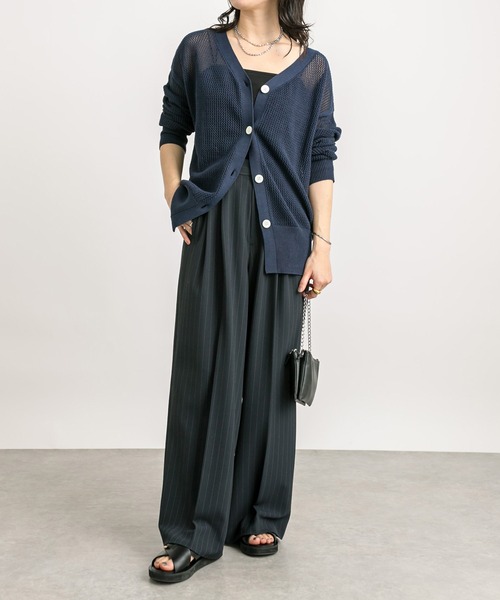 RIVE DROITE（リヴドロワ）の「メッシュニットカーディガン（カーディガン/ボレロ・レディース・ホワイト/モカ/ネイビー・FREE）」の21枚目の写真