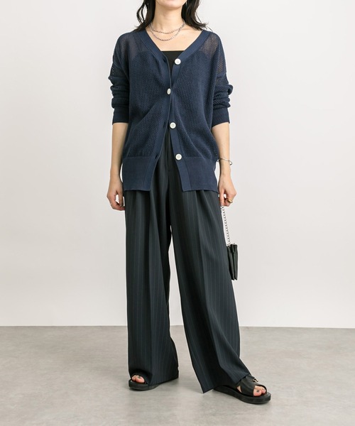 RIVE DROITE（リヴドロワ）の「メッシュニットカーディガン（カーディガン/ボレロ・レディース・ホワイト/モカ/ネイビー・FREE）」の20枚目の写真