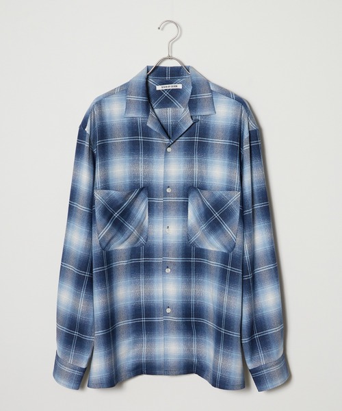 SEVEN BY SEVEN(セブンバイセブン)の「SEVEN BY SEVEN/セブン バイ セブン OPEN COLLAR SHEER SHIRTS L/S チェックシャツ(シャツ/ブラウス・メンズ・ブルー・L/M)」の12枚目の写真