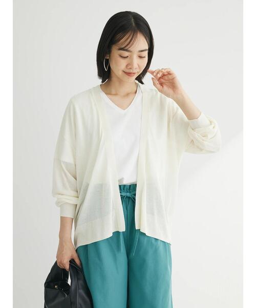 Green　Parks（グリーンパークス）の「推しニット　ゆったりカーディガン（カーディガン/ボレロ・レディース・ブラック/ライトグレー/ブルー/オフホワイト・FREE）」の21枚目の写真