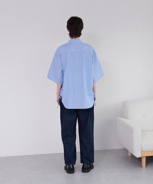 HEART EMBROIDERY STRIPE SHIRT / ハート刺繍シャーリングストライプ