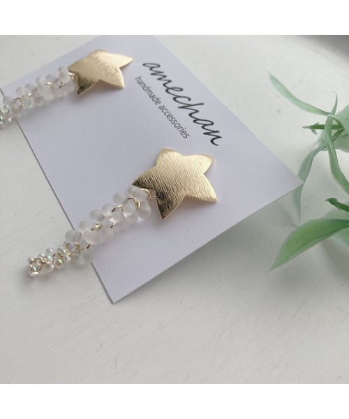 tone（トーン）の「【amechan】流れ星（ピアス）(MA)（ピアス（両耳用）・レディース・ブルー/ホワイト/イエロー/ピンク/グリーン・FREE）」の15枚目の写真