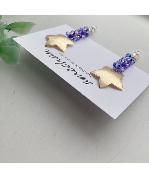 tone（トーン）の「【amechan】流れ星（ピアス）(MA)（ピアス（両耳用）・レディース・ブルー/ホワイト/イエロー/ピンク/グリーン・FREE）」の10枚目の写真
