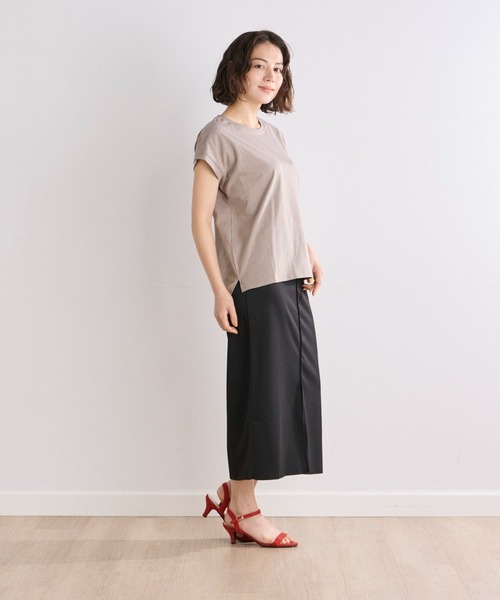 INED CLARO（イネドクラロ）の「こなれフレンチカットソー（Tシャツ/カットソー・レディース・モカ/ブラック/オフホワイト・フリー）」の5枚目の写真