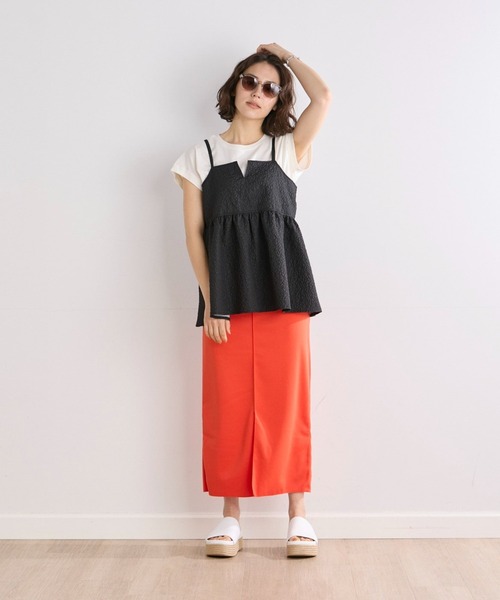 INED CLARO（イネドクラロ）の「こなれフレンチカットソー（Tシャツ/カットソー・レディース・モカ/ブラック/オフホワイト・フリー）」の10枚目の写真