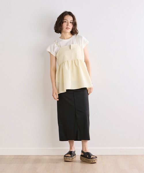 INED CLARO（イネドクラロ）の「こなれフレンチカットソー（Tシャツ/カットソー・レディース・モカ/ブラック/オフホワイト・フリー）」の12枚目の写真