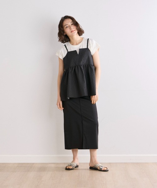 INED CLARO（イネドクラロ）の「こなれフレンチカットソー（Tシャツ/カットソー・レディース・モカ/ブラック/オフホワイト・フリー）」の13枚目の写真