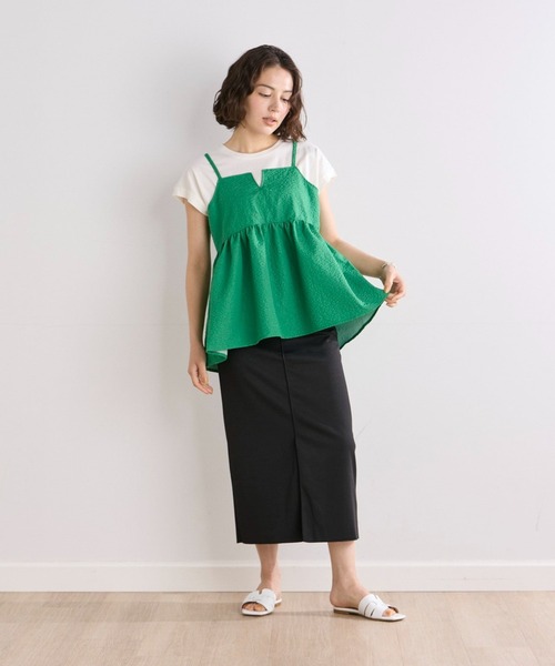 INED CLARO（イネドクラロ）の「こなれフレンチカットソー（Tシャツ/カットソー・レディース・モカ/ブラック/オフホワイト・フリー）」の14枚目の写真