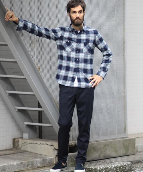 BEAUTY&YOUTH UNITED ARROWS（ビューティーアンドユースユナイテッドアローズ）の「【WEB限定】by ∴ TR ストライプテーパードパンツ◆（スラックス・メンズ・ダークグレー/ネイビー・SMALL/MEDIUM/LARGE）」の9枚目の写真