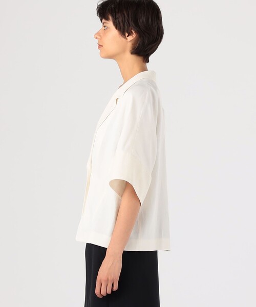 ソフトサテン ハーフスリーブジャケット（テーラードジャケット）｜DES