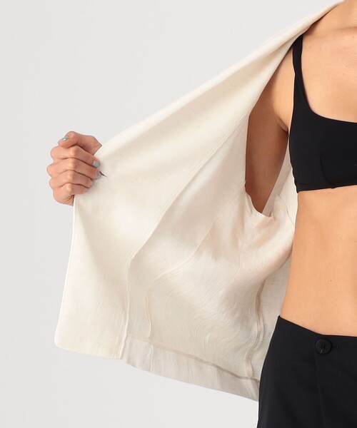 ソフトサテン ハーフスリーブジャケット（テーラードジャケット）｜DES