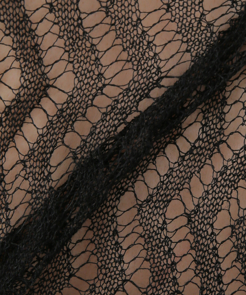 SLOBE IENA（スローブイエナ）の「深Vスリット レースニット（ニット/セーター・レディース・アイボリー/ブラック・FREE）」の19枚目の写真