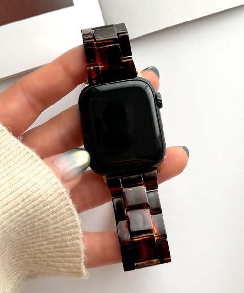 UNii(ユニー)の「マーブル樹脂バンド Apple Watch バンド ベルト 41/40/38mm べっこう 大理石 軽量 韓国(デジタル腕時計・レディース・その他/ライトブルー/その他2/クリーム/ホワイト/ピンク/コーラルピンク・ONE SIZE)」の7枚目の写真