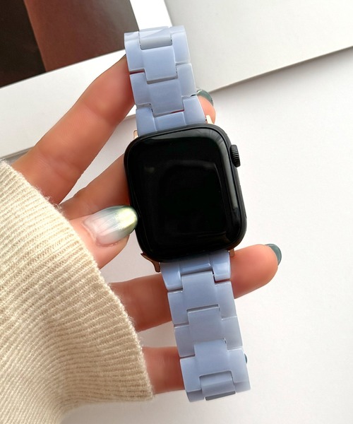 UNii(ユニー)の「マーブル樹脂バンド Apple Watch バンド ベルト 41/40/38mm べっこう 大理石 軽量 韓国(デジタル腕時計・レディース・その他/ライトブルー/その他2/クリーム/ホワイト/ピンク/コーラルピンク・ONE SIZE)」の1枚目の写真