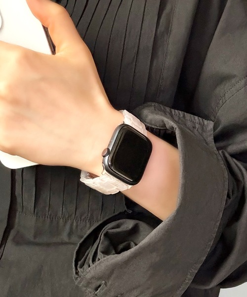 UNii(ユニー)の「マーブル樹脂バンド Apple Watch バンド ベルト 41/40/38mm べっこう 大理石 軽量 韓国(デジタル腕時計・レディース・その他/ライトブルー/その他2/クリーム/ホワイト/ピンク/コーラルピンク・ONE SIZE)」の12枚目の写真
