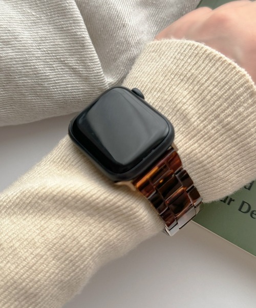 UNii(ユニー)の「マーブル樹脂バンド Apple Watch バンド ベルト 41/40/38mm べっこう 大理石 軽量 韓国(デジタル腕時計・レディース・その他/ライトブルー/その他2/クリーム/ホワイト/ピンク/コーラルピンク・ONE SIZE)」の11枚目の写真